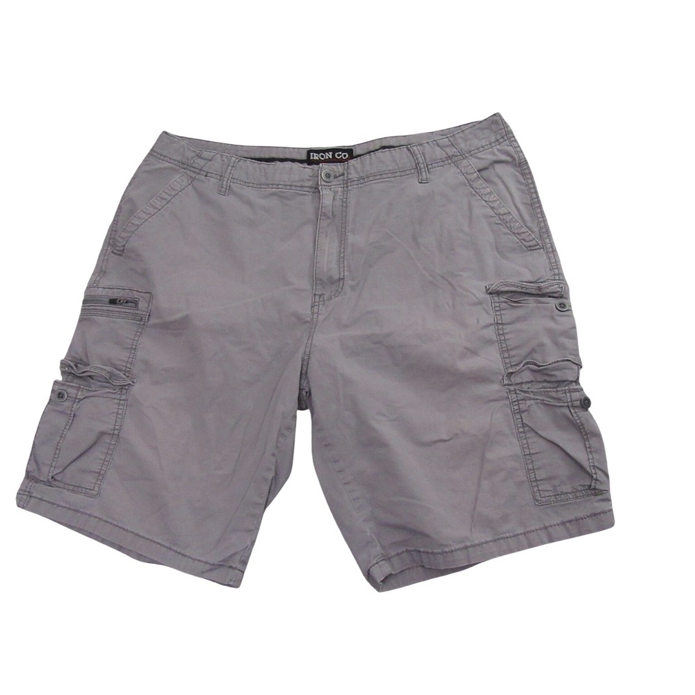 Iron Co Mens Cargo Shorts 40‎ x 10 Gray Stretch Hiking Outdoor Camping